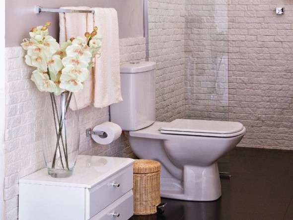 17 ideias para decorar seu banheiro e lavabo com flores ou plantas -> Banheiro Decorado Flor 17 ideias para decorar seu banheiro e lavabo com flores ou plantas -> Banheiro Decorado Flor