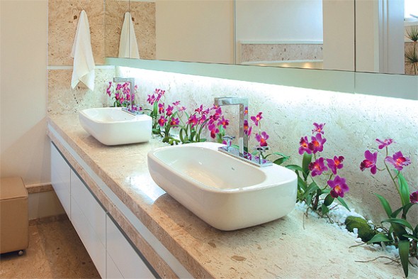 17 ideias para decorar seu banheiro e lavabo com flores ou plantas -> Decoracao De Banheiro Pequeno Com Plantas 17 ideias para decorar seu banheiro e lavabo com flores ou plantas -> Decoracao De Banheiro Pequeno Com Plantas