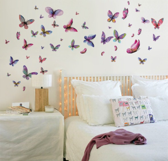 Enfeitar paredes com borboletas 005