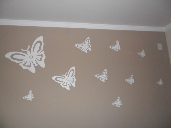 Enfeitar paredes com borboletas 006