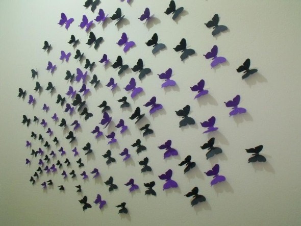 Enfeitar paredes com borboletas 009
