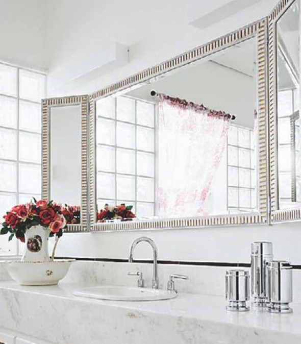 Espelhos para decorar o banheiro 003