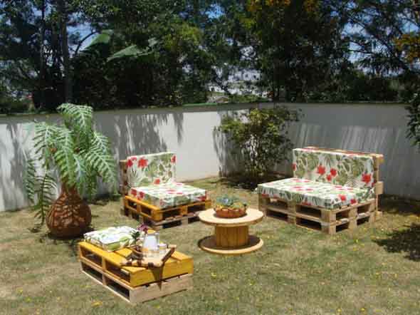 Modelos de decoração com paletes para seu jardim Modelos de decoração com paletes para seu jardim