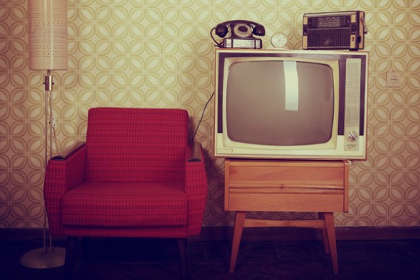 Decoração com televisão de tubo