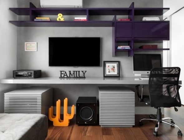 Sala Tv Home Office ~ Imagens de escritório pessoal na sala de estar Sala Tv Home Office ~ Imagens de escritório pessoal na sala de estar