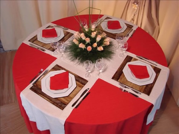 Decorando uma mesa de jantar romântica 008