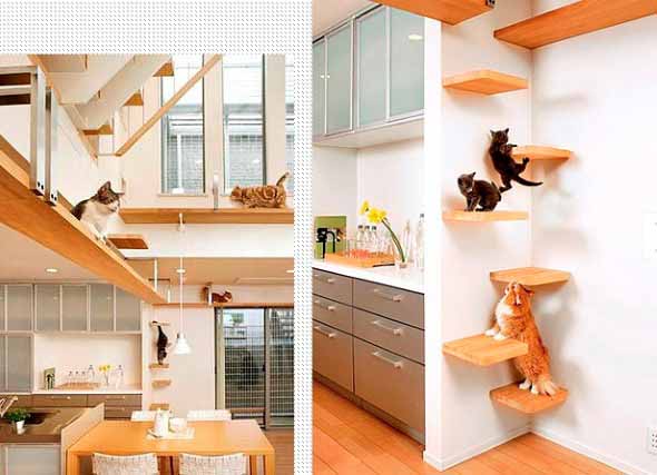 Escadas para gatos nas paredes 003