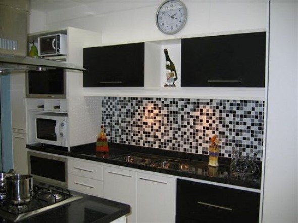 Dicas para decorar cozinhas preto e branco 003