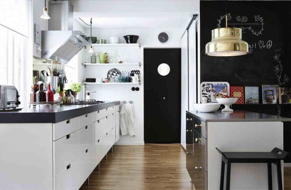 Dicas para decorar cozinhas preto e branco 014