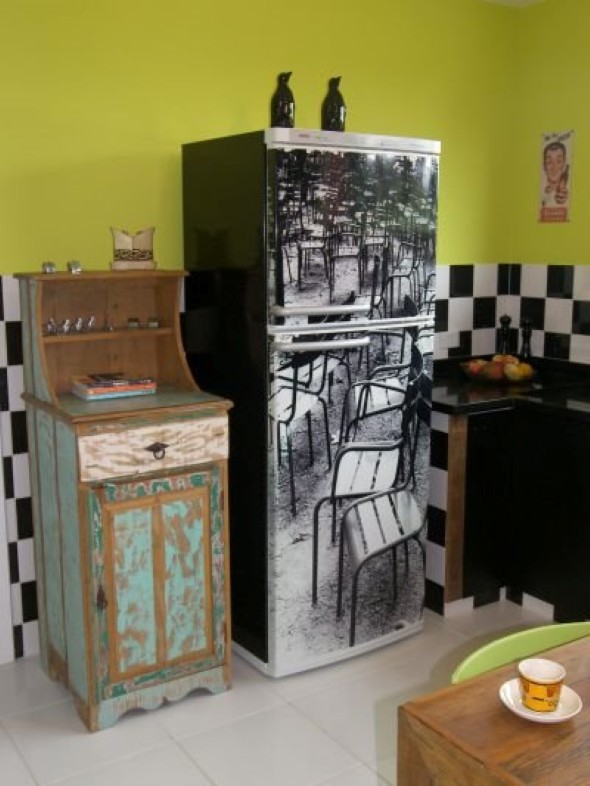 Decorar geladeira com adesivo de vinil 013