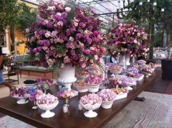 Decoração para festa de bodas de ouro 011