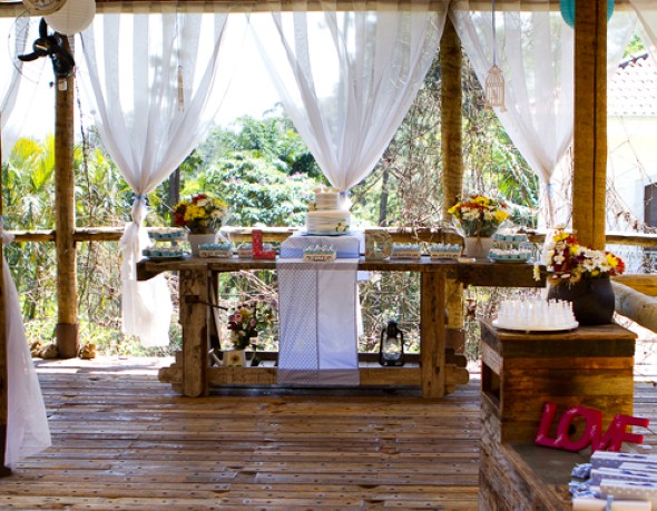 Decoração para festa de casamento de manhã 005