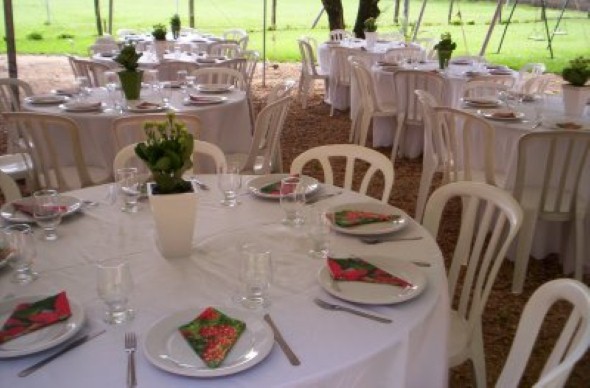 Decoração para festa de casamento de manhã 008