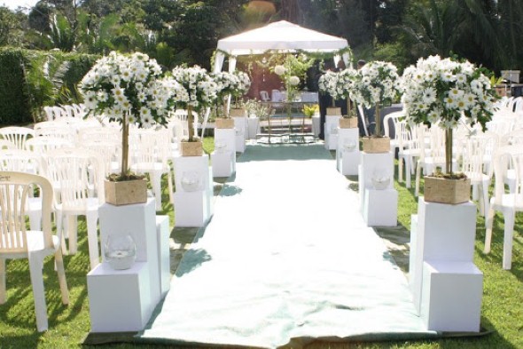 Decoração para festa de casamento de manhã 009