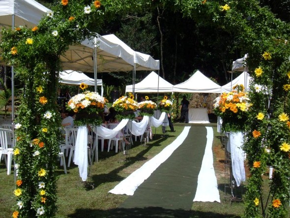 Decoração para festa de casamento de manhã 014