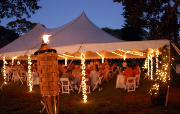 Decoração para festa de casamento de noite 007