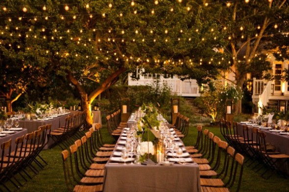 Decoração para festa de casamento de noite 010