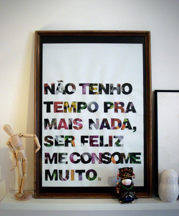 Letras e frases na decoração 010