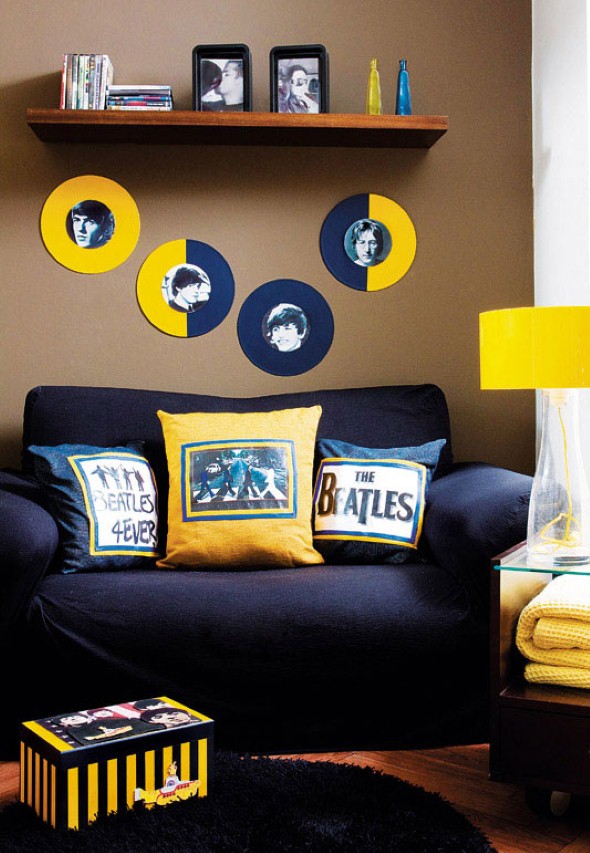 Decoração com disco de vinil 007