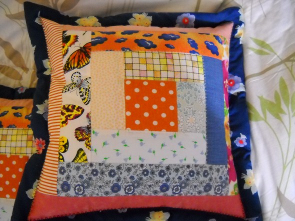 Decoração em patchwork para almofadas e travesseiros 010