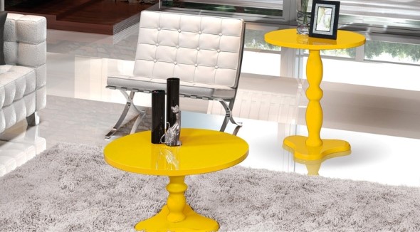 Usar mesas amarelas na decoração 015
