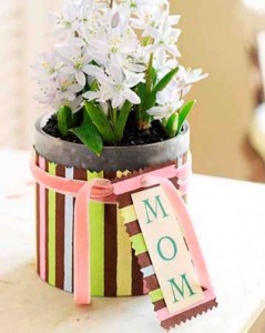 Vasos decorados para o Dia das Mães 001