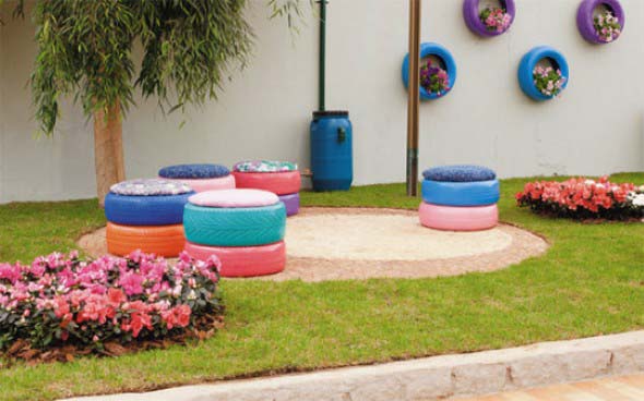 Móveis para decorar seu jardim 009