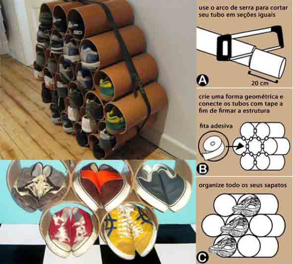 Ideias práticas para organizar seus sapatos 006