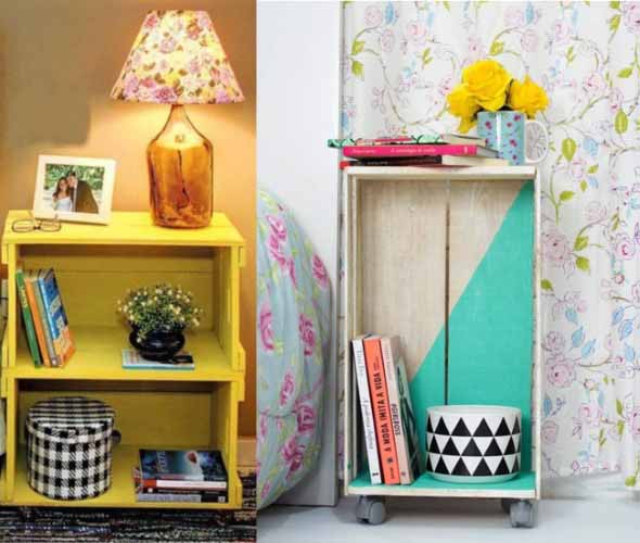 Ideias charmosas de decoração com caixotes de feira 012