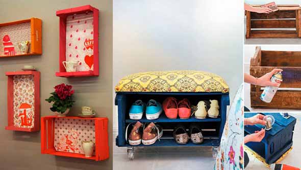 Ideias charmosas de decoração com caixotes de feira 015