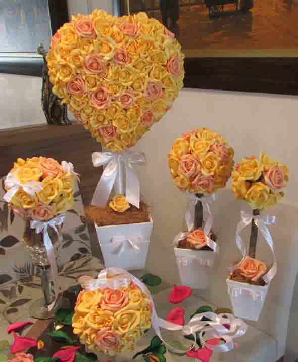 Vasos decorativos para mesa de festa 015