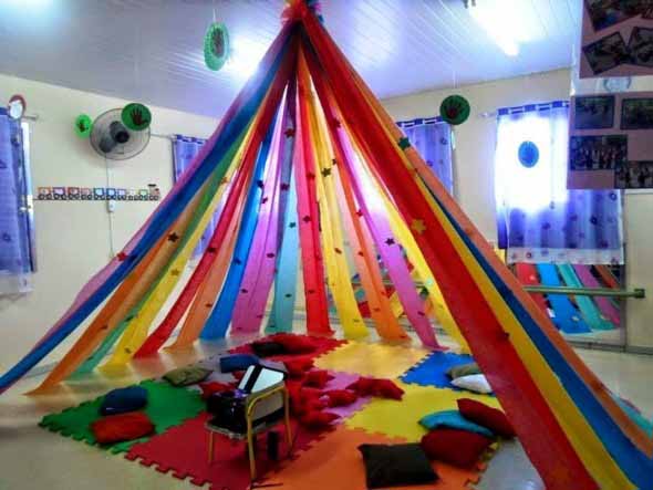 Faça uma cabana no quarto das crianças 012