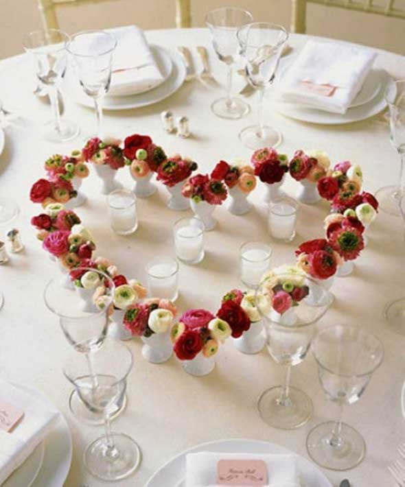 Decorando uma mesa de jantar romântica 004
