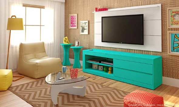 Decore sua casa com móveis coloridos 016