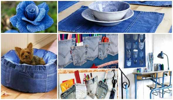 Decore sua casa com peças de jeans velhos 006