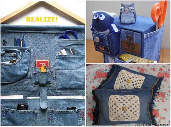 Decore sua casa com peças de jeans velhos 013