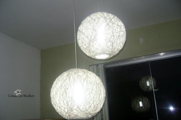 DIY - Como fazer uma luminária de barbante 008