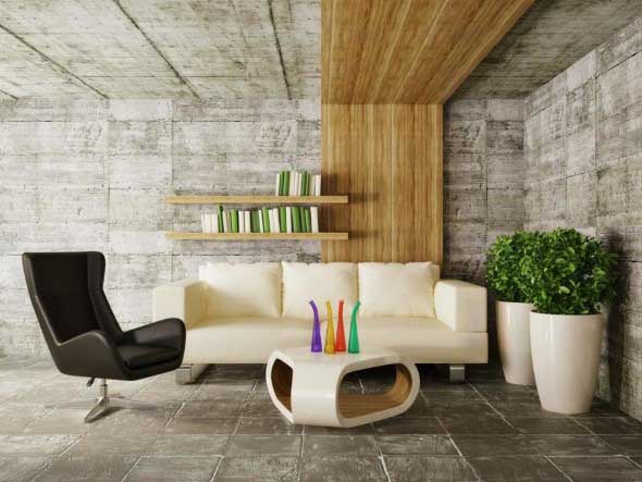 Concreto aparente na decoração