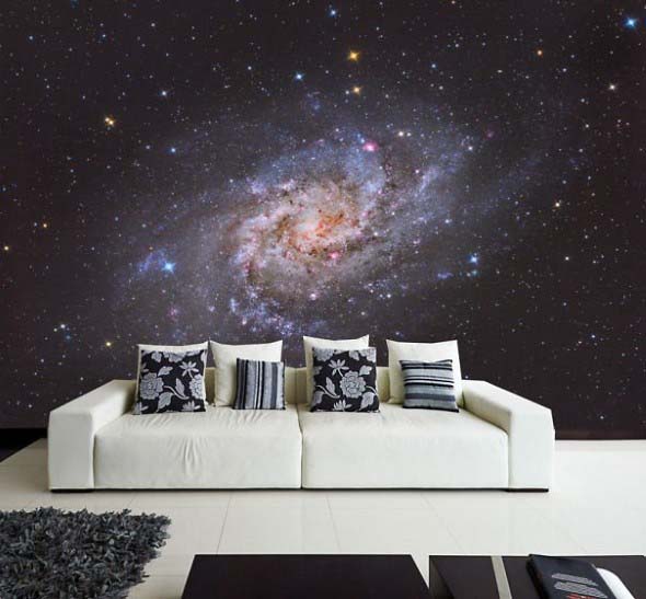 Decoração inspirada em planetas e galáxias 001