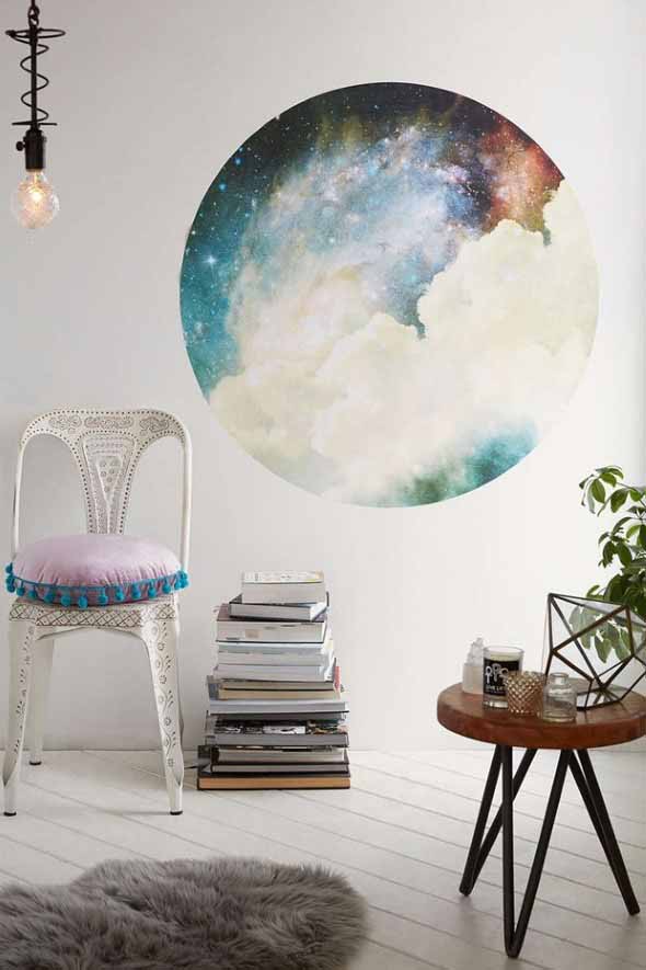 Decoração inspirada em planetas e galáxias 003