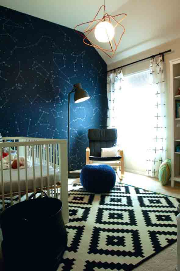 Decoração inspirada em planetas e galáxias 005