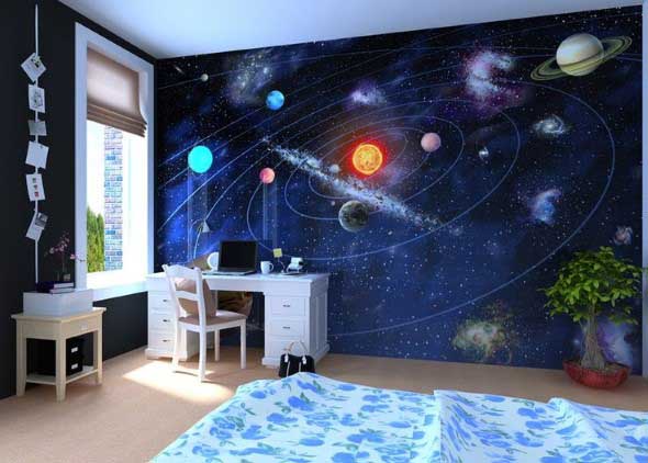 Decoração inspirada em planetas e galáxias 009