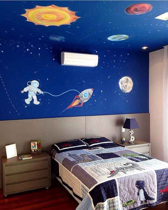 Decoração inspirada em planetas e galáxias 010