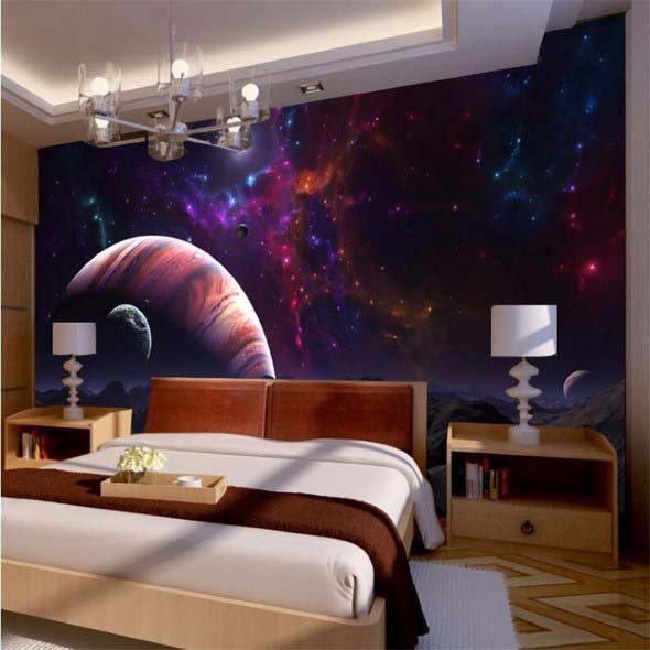 Decoração inspirada em planetas e galáxias 017