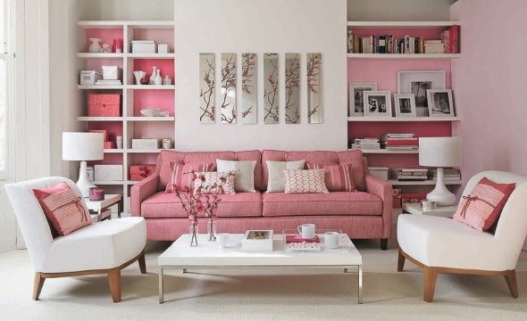 Inspiração com tons de rosa na decoração 004