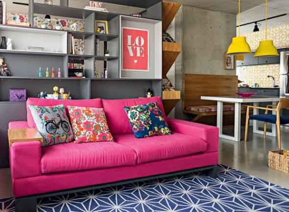 Inspiração com tons de rosa na decoração 013